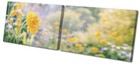 Botanical Flowers Yellow Garden Floral MULTI CANVAS WALL ART Picture Print