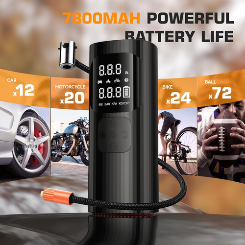 Portable Car Tire Inflator Air Compressor Pump 12V Digital Heavy Duty Tyre Pump - Picture 7 of 8