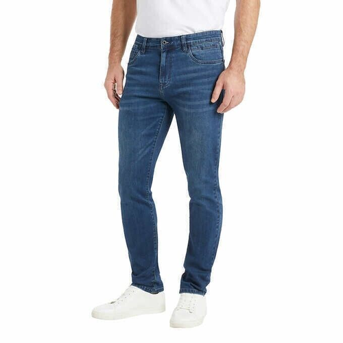 Kenneth Cole Men's Straight Fit 2 Way Stretch Denim Jeans - Picture 20 of 30