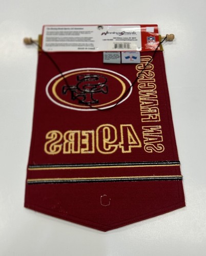 San Francisco 49ers NFL Winning Streak Embroidered Traditions Wool Banner! - Picture 2 of 4
