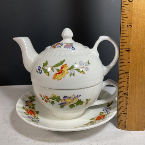 Aynsley Cottage Garden Tea For One Individual Teekanne Tasse & Untertasse Bone China - Bild 17 von 17