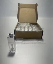 18PCS Empty 8ML Square clear Lip Gloss Tube Silver big doe foot wand lipgloss...