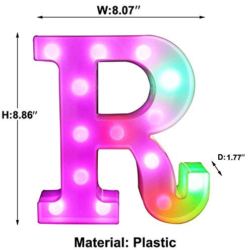 Colorful LED Marquee Letter Lights with Remote – Light Up Marquee Signs – Par... - Picture 5 of 7