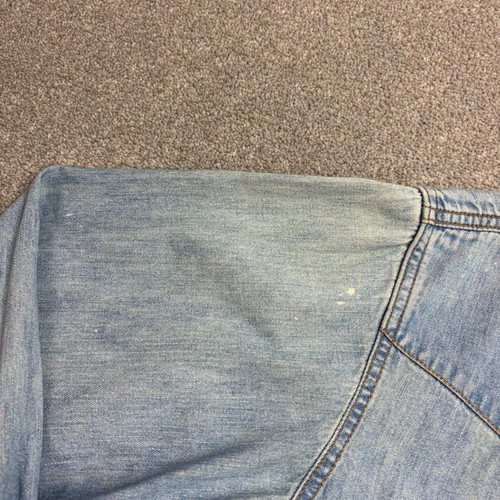 Lee Denim Shirt Adult Large Blue Cowboy Western Snap Rodeo Sanforized Union Men* - Picture 4 of 10