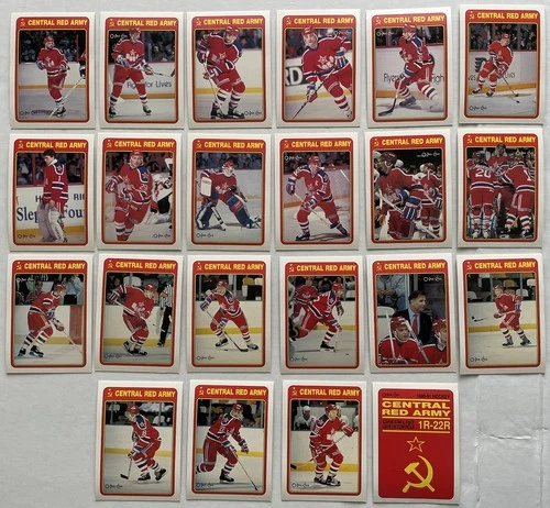 1990-91 O PEE CHEE - CENTRAL RED ARMY SET 1R- 22R - FEDOROV HOF