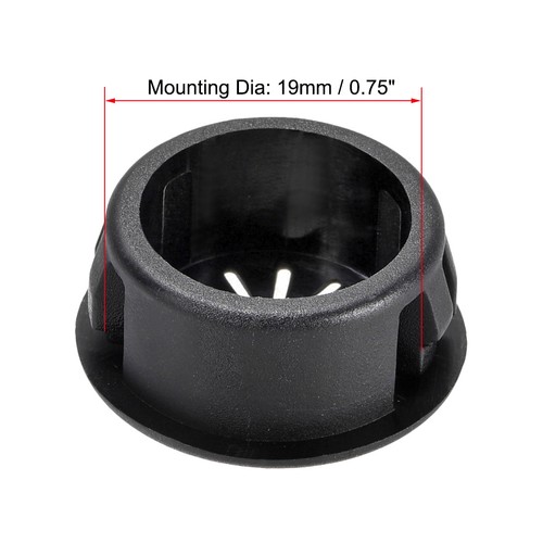 19mm Mounted Dia Cable Hose Snap Bushing Grommet Protector Black 6pcs - Bild 2 von 3