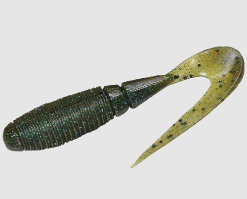 Jackall Soft Lure Rhythm Grub 3 Inches Green Pumpkin Goby (2198) - Picture 2 of 6