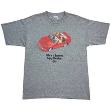Vintage 1997 Nissan Life Is A Journey GI Joe Barbie Car Promo Tee XL 23.5"x31"