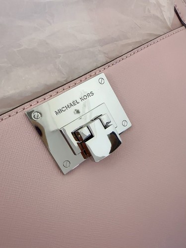 Neu mit Etikett Michael Kors MK Tina große Umhängetasche Schultertasche hellrosa Handtasche $ 398 neuwertig - Bild 8 von 10