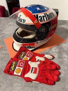 Michael Schumacher 1996 F1 Aero Bell Replica Helmet Full Size Bonus Gloves