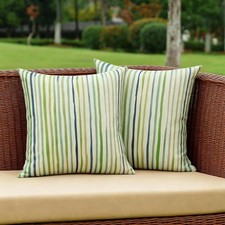 Sage Green Outdoor Waterproof Throw Pillow Covers 18X18 Set of 2
