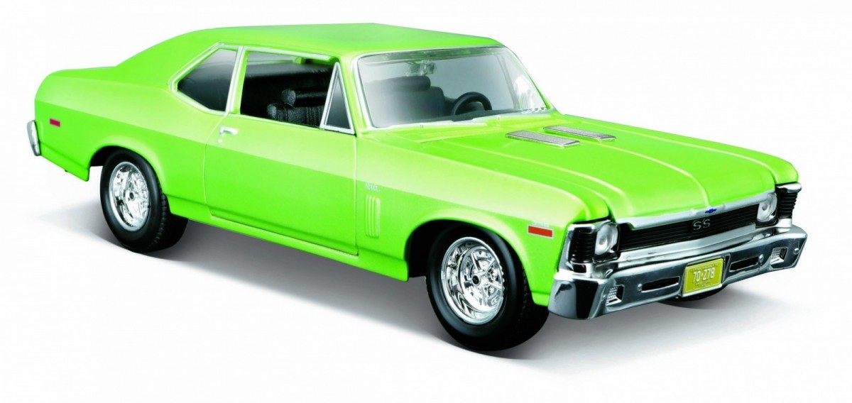 090159312628 Сборная модель Chevy Nova SS 1970 зеленый 1:24 Maisto