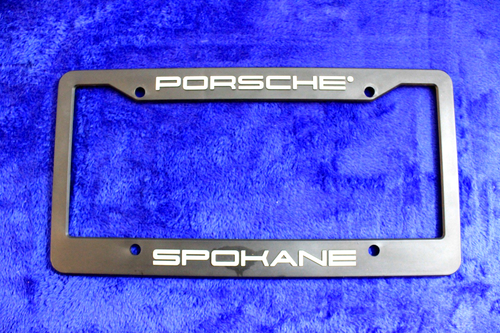Plastic Porsche Spokane License Plate Frame Accessory - Picture 5 of 5