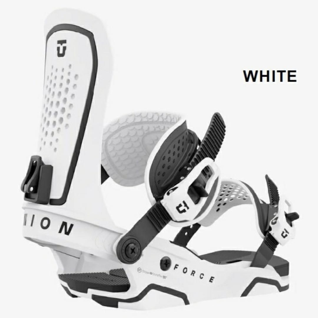 スノーボード 23/24 UNION BINDING FORCE MEN SIZE S 23/24 Union Force Men's Snowboard Bindings, White, Size S