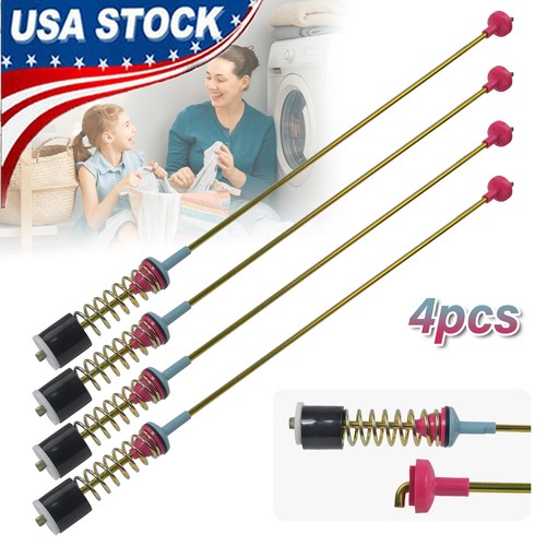 Paquete de 4 varillas de soporte de suspensión para lavadora DC97-16350C y conjunto de resorte para Samsung - Imagen 1 de 11