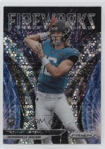 2021 Panini Prizm Fireworks No Huddle Prizm Trevor Lawrence #F-21 Rookie RC