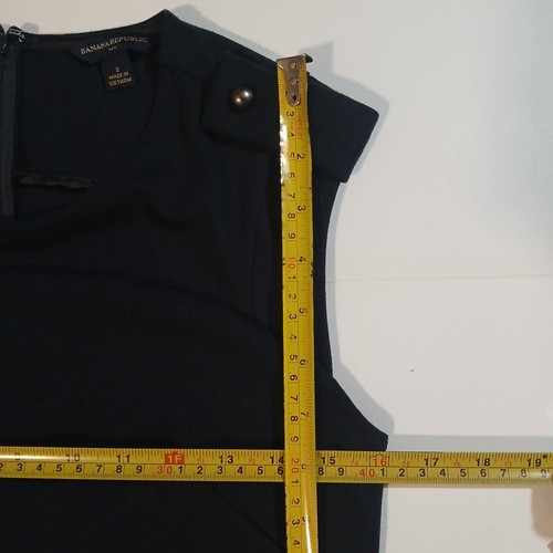 Banana Republic Women's Basic Black Sleeveless Shift Dress Size 4 - Picture 11 of 14