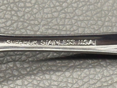 SUPERIOR STAINLESS 32 TLG. ROYAL PALM SERVICE FÜR 8 VINTAGE BESTECKE IN BOX - Bild 5 von 12