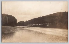 Whitewater River New Trenton Indiana Scenic Forest RPPC Real Photo Postcard