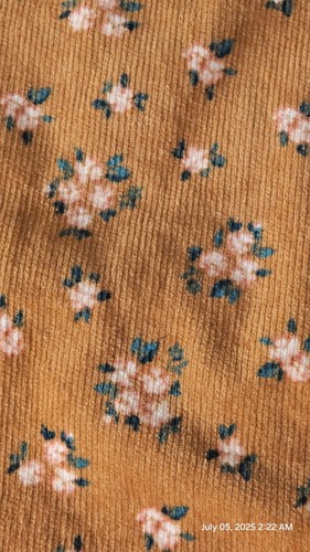 NWT Art Class Girls Corduroy Skirt Adjustable Waist Peach Floral XXL 18 - Picture 10 of 14