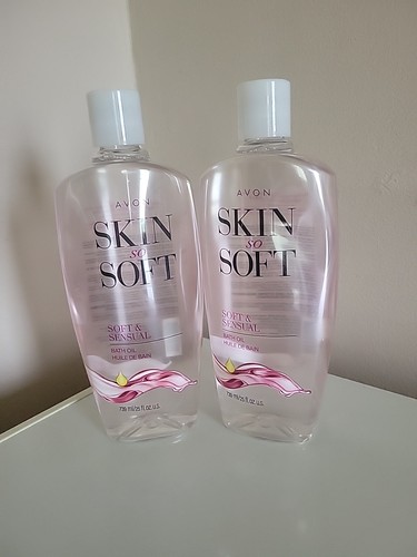 Avon Skin So Soft-Soft and Sensual Bath Oil-Bonus Size 25 oz. Lot Of 2.