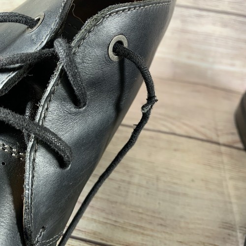 Clarks Unelott Hombres Talla 12 Medio Tobillo Cuero Negro Zapatos 26120329 - Imagen 2 de 12