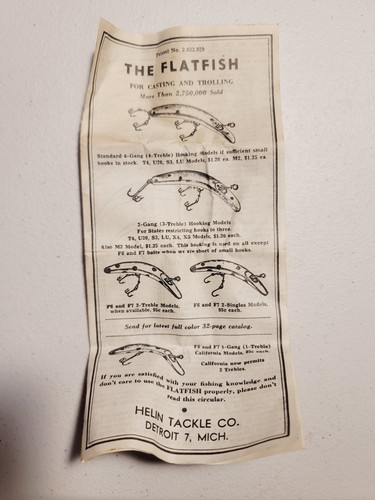Vintage WOOD Helin Flatfish F6 Fly Rod Lure - Picture 7 of 10