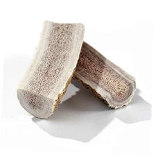  Split Elk Antlers for Dogs, Premium Grade A - Medium Split Double Pack