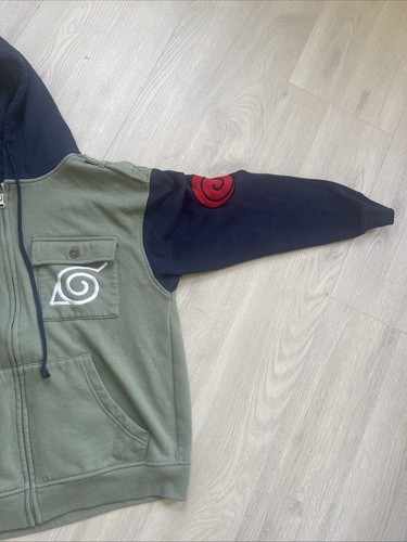 Naruto Shippuden Boys Zip Up Embellished Hoodie Size Small - Picture 5 of 7