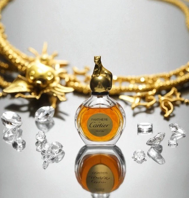 De Colección Panthere De Cartier por Cartier Perfume/Perfume Puro 1.6oz/50ml Oro Tapa Spray Foto 3 de 4