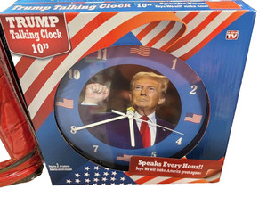 as Seen on TV E-0722 President Trump Talking Clock 10 In. Diameter