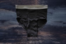 Four Boys Hanes Black Briefs Large New