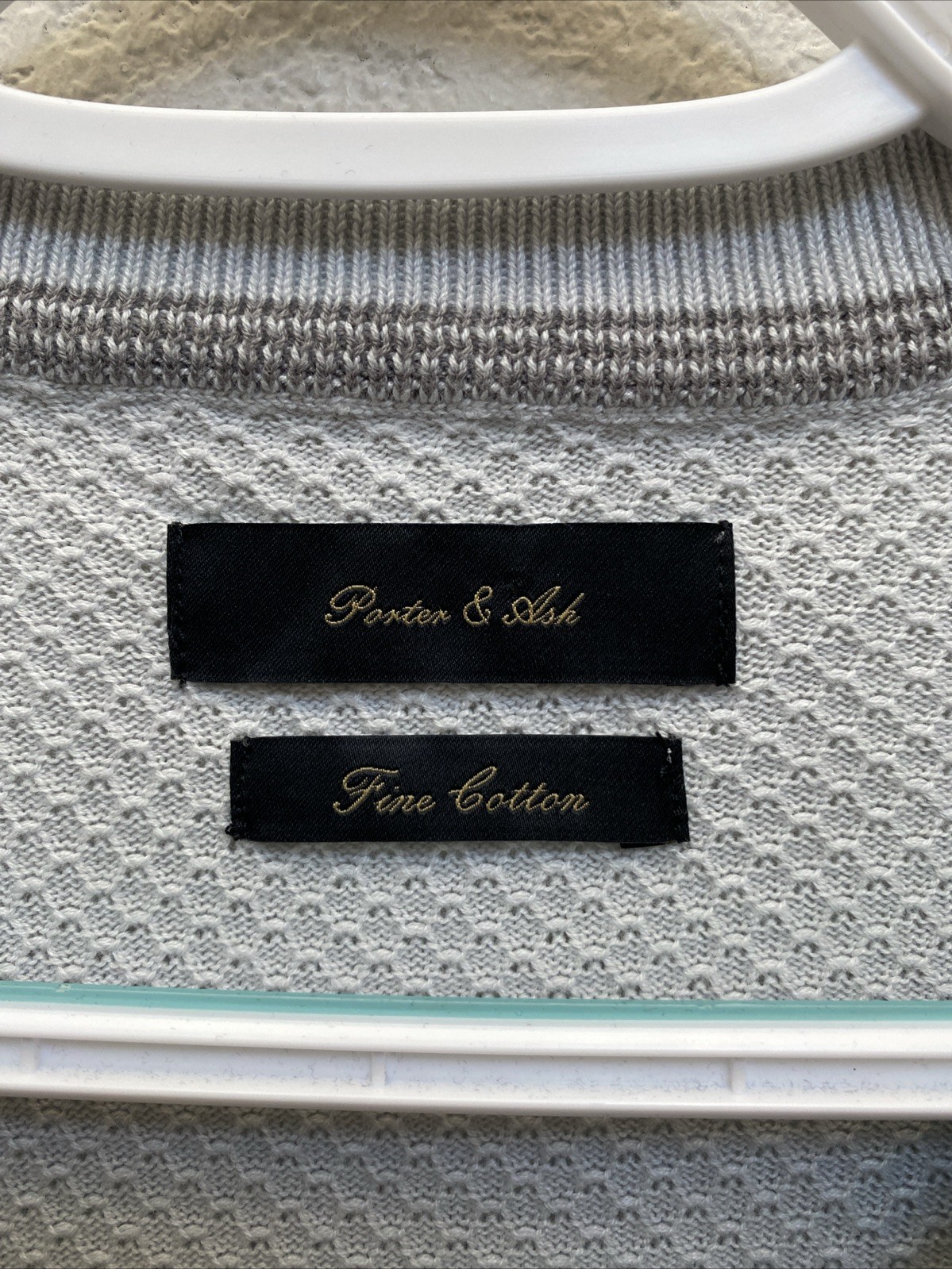 NEW Porter & Ash Men's Large Gray Fine Cotton Refined Structure T-Shirt NWT