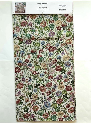 EMME Jacquard Gobelin Style Tapestry WILD FLOWERS Set Table Runner & Placemats - Picture 6 of 14