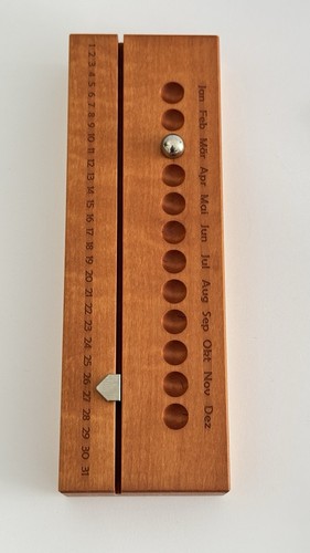 Ewiger Kalender, Dauerkalender aus Holz. Neuwertig. Mit OVP ✅ - Bild 6 von 10