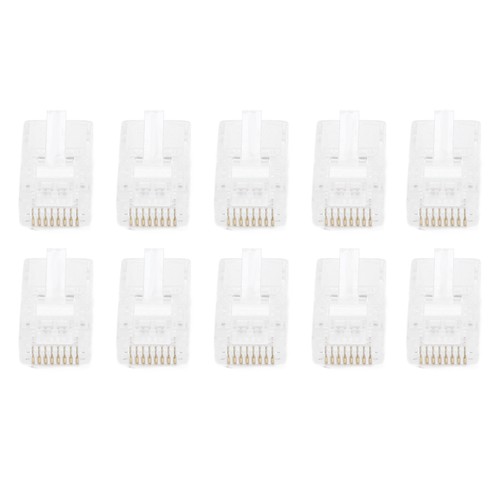 Lot De 100 Connecteurs RJ45 CAT5 TF1013D Coupleur De Câble Ethernet 8P8C Tête En - Afbeelding 4 van 12