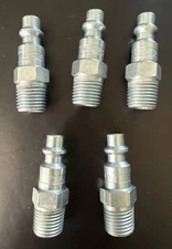 NEW AMFLO PNEUMATIC AIR MALE MNPT FITTING COUPLER 1/4”  CONNECTOR PLUG 5pc CP21