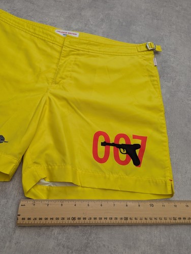 Pantalones Cortos de Natación Orlebar Marrón Para Hombres 38 Amarillo Dr No James Bond 007 OB Bulldog Playa - Imagen 3 de 11