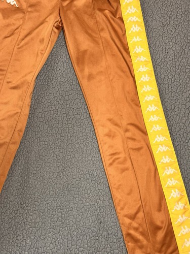 Pantalones deportivos vintage Kappa Check marrón y amarillo para hombre talla pequeña  - Imagen 6 de 11
