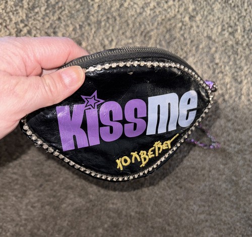 Betsey Johnson Betseyville VTG Kitsch Pink Lips Kiss Me Chain Strap Shoulder Bag - 第 7/9 張圖片