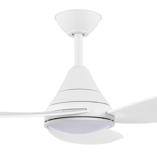 Hampton Bay Brigo 48" Matte White Indoor Outdoor Ceiling Fan LED Light Remote - Picture 8 of 12