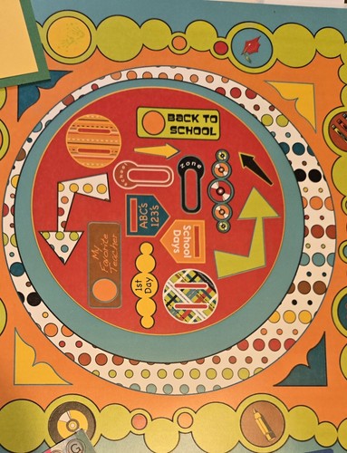 Scrapbook 2-4 Pages Kit Back To School Time Class Kids Frames Scrapbooking Page - Picture 9 of 12