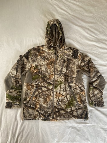 Cabela's Fleece Camo Zonz Western Men's Medium WindShear Hooded Jacket Coat