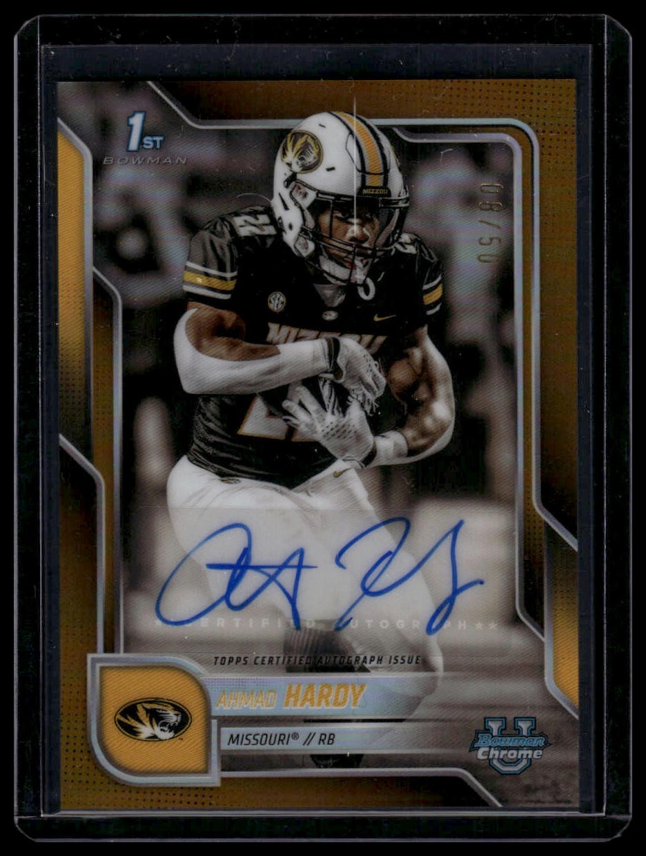 2025 Bowman U Chrome #BCA-AHA Ahmad Hardy Autograph Gold Refractor #8/50