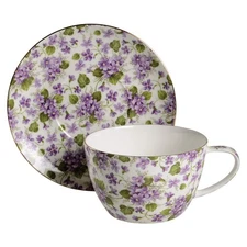 Gracie Bone China Violet Jumbo Cup & Saucer 10530797