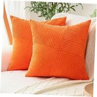 Decorative Throw Pillow Covers 16x16 Inch Set of 2 16" x 16" (Pack of 2) Orange