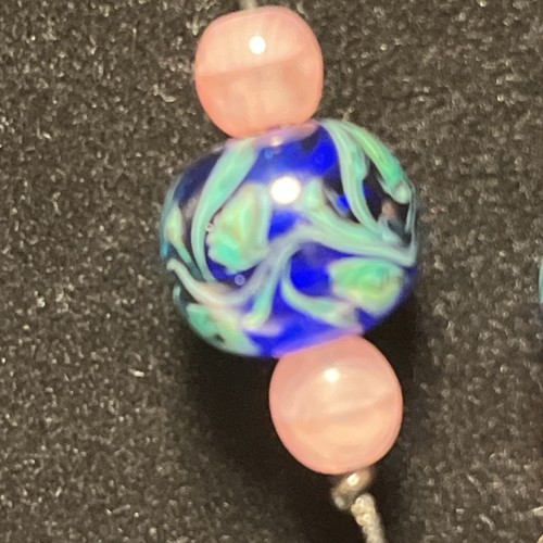 Vintage Lampwork Glass Beaded Tropical Beachy Necklace Boho Chic 19” - Picture 3 of 10