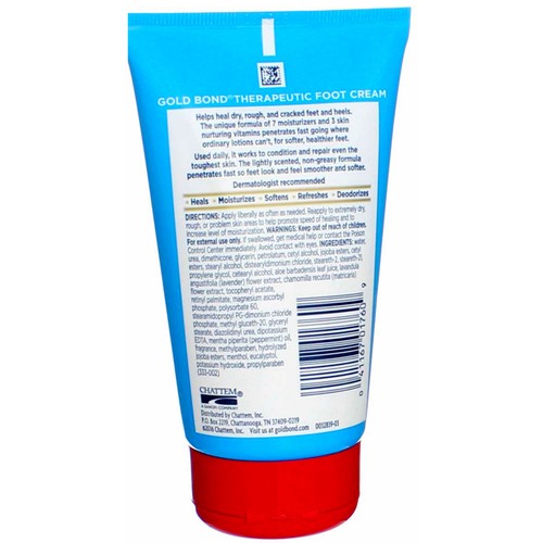 Paquete de 6 crema terapéutica para pies Gold Bond alivio de triple acción, 4 oz - Imagen 3 de 5