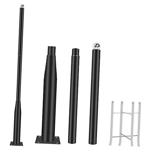 Street Light Pole 10Ft, Metal Solar Lamp Posts for Outdoor Light, Backyard