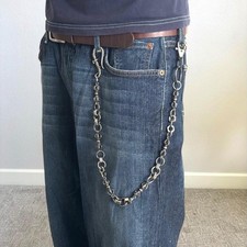 Silver chain belt with unique design